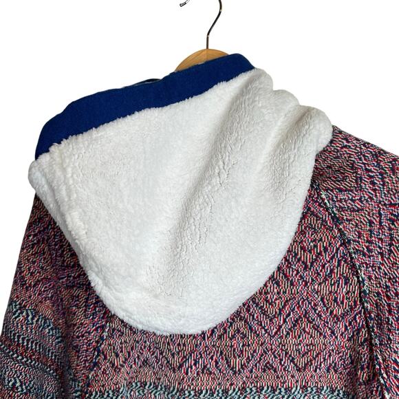 MATILDA JANE Hooded Fringe Poncho Boho Fair Isle Knit Cape Big Girl Size 14 - Picture 13 of 16